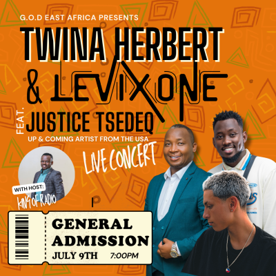 General Admission: Kabonge Gospel Concert Feat. Twina Herbert, Levixone, & Justice Tsedeq